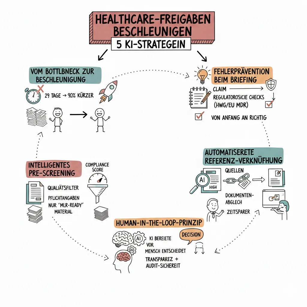 Healthcare-Freigaben beschleunigen: 3 KI-Strategien, die Wochen in Stunden verwandeln